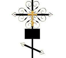 Крест металлический «Завитушка»